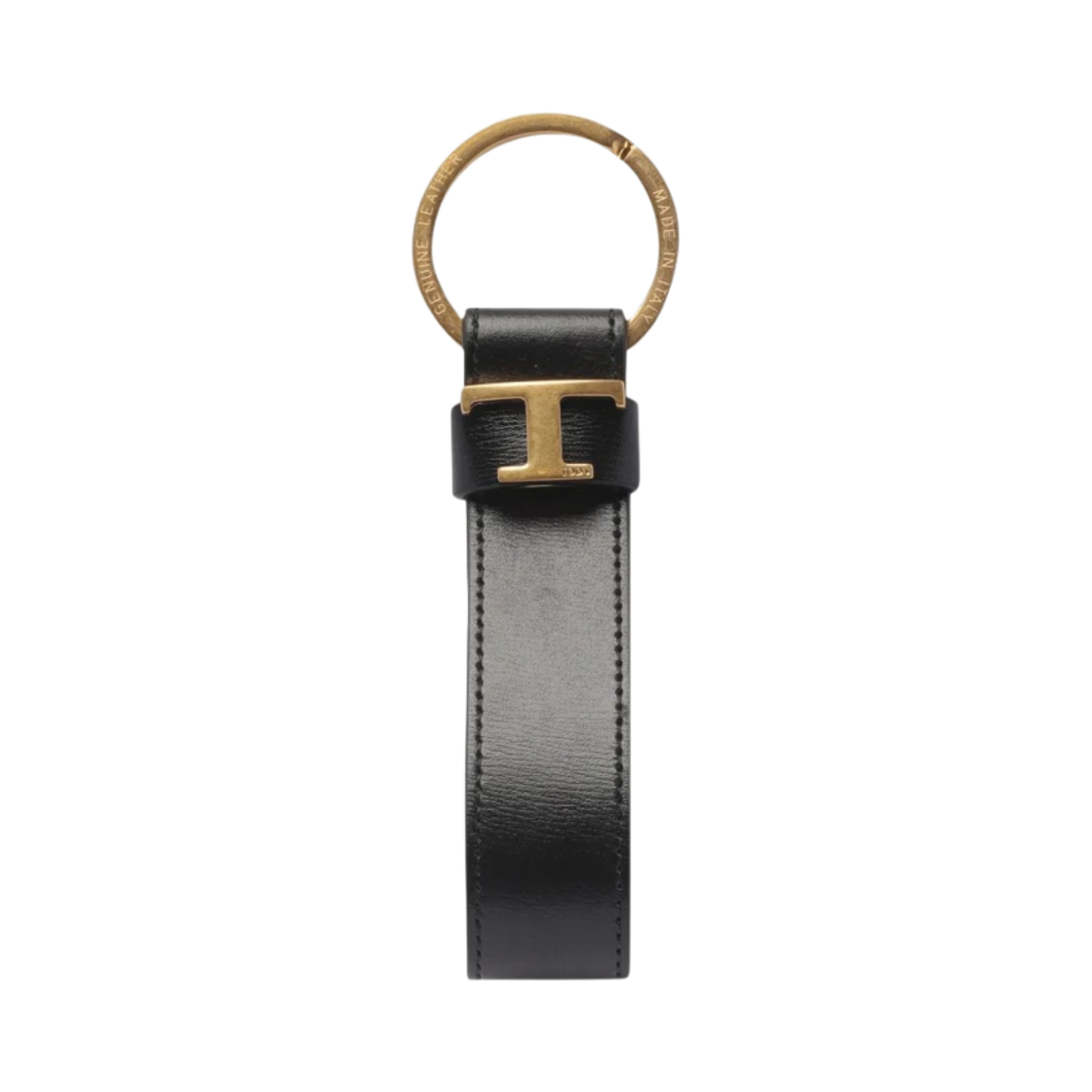 토즈 로고 레더 키링 블랙(Tod's Logo Leather Keyring Black)