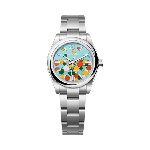 Rolex Oyster Perpetual 31mm 277200 Celebration Motif Turquoise Blue Oyster