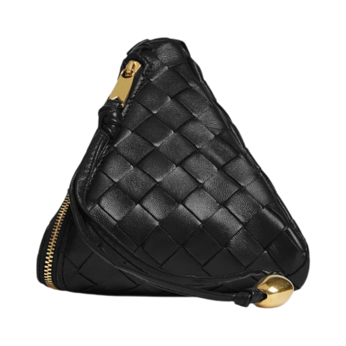 보테가 베네타 미니 레더 피라미드 파우치 블랙(Bottega Veneta Mini Leather Pyramid Pouch Black) - 1