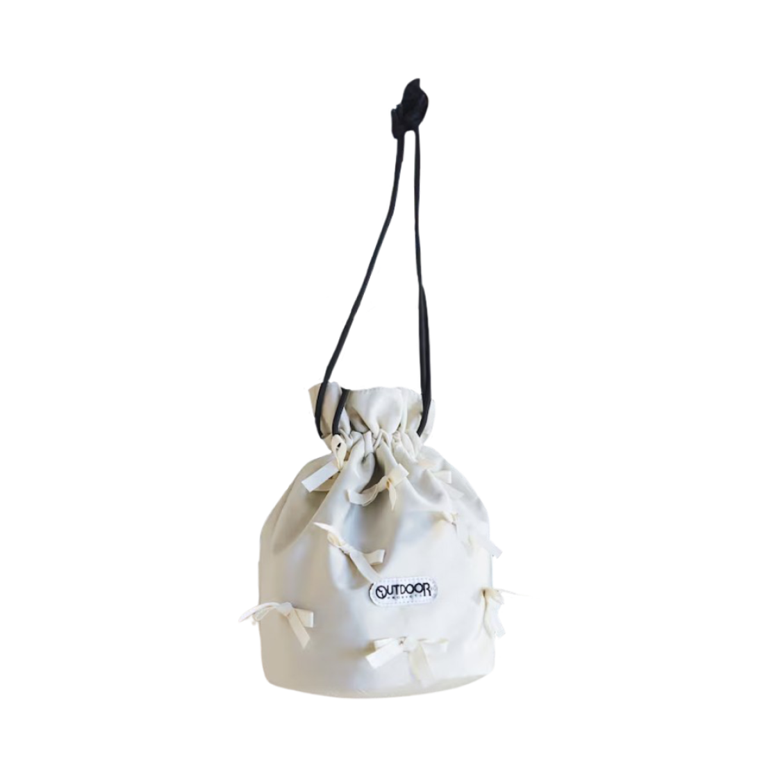 프릭스 스토어 x 아웃도어 프로덕트 드로우스트링 백 리본 내츄럴(Freak's Store x Outdoor Products Drawstring Bag with Ribbon Natural)