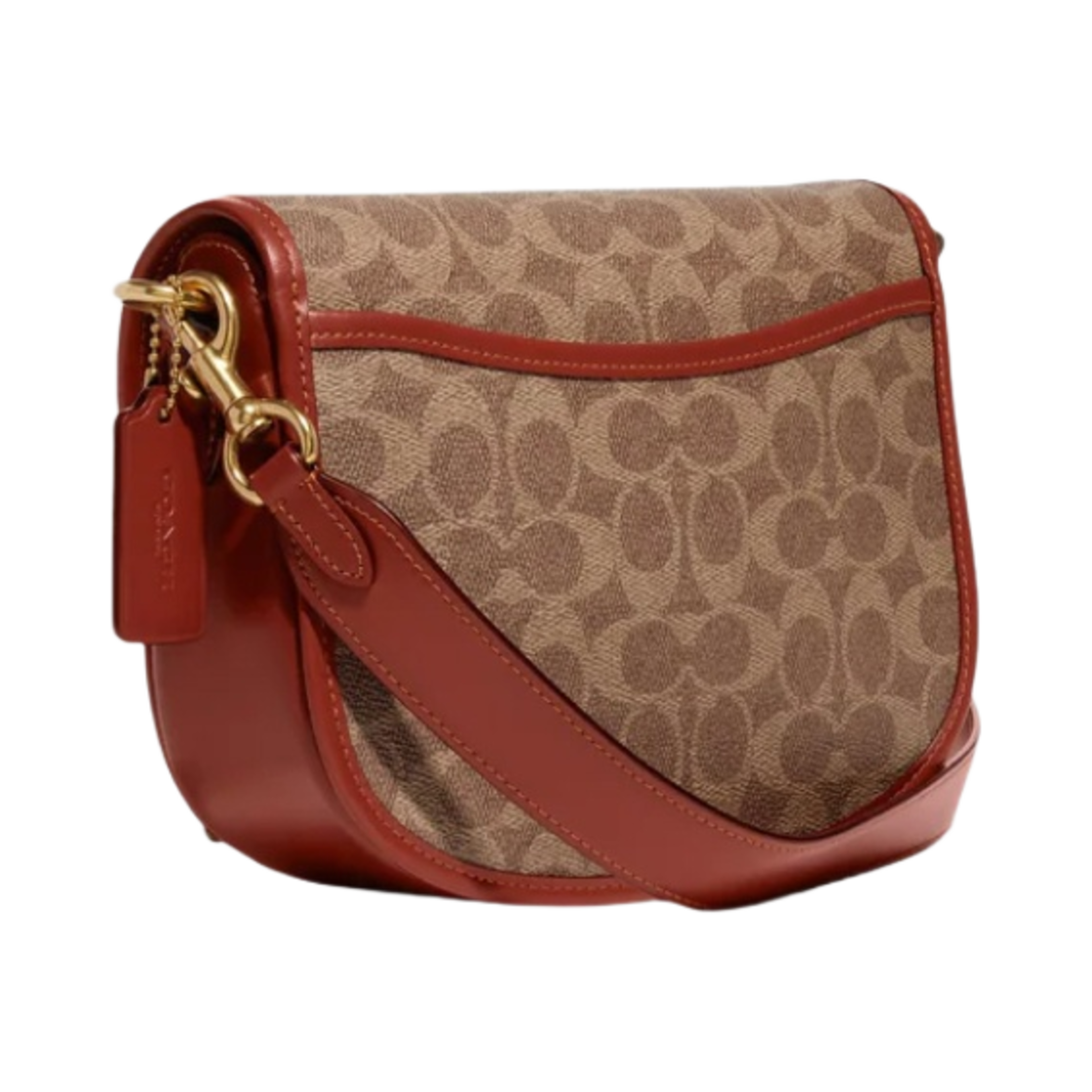 코치 윌로우 새들백 시그니처 캔버스 탄 러스트(Coach Willow Saddle Bag in Signature Canvas Tan Rust) - 3