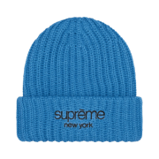 Supreme Classic Logo Chunky Ribbed Beanie Blue - 24FW