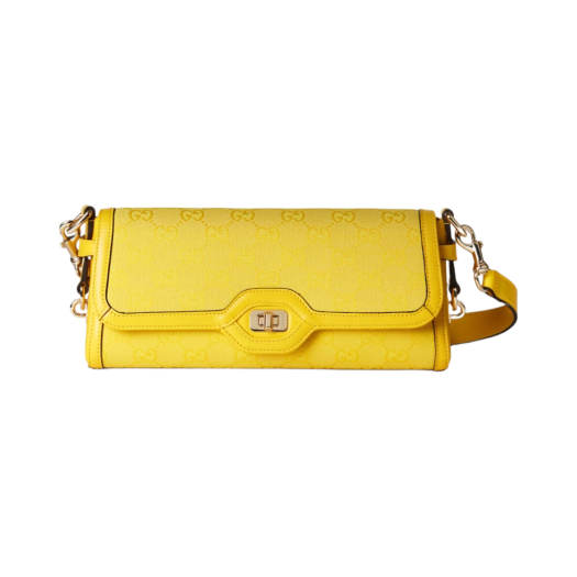 Gucci Luce Small Shoulder Bag GG Canvas Yellow