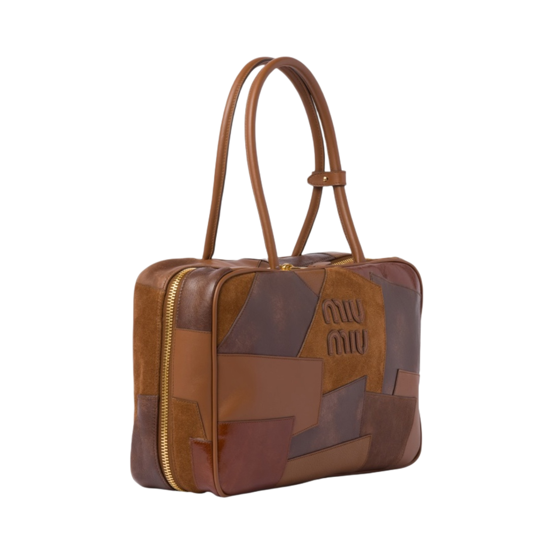 미우 미우 레더 패치워크백 꼬냑(Miu Miu Leather Patchwork Bag Cognac) - 2