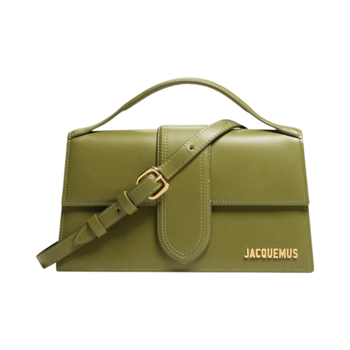 자크뮈스 르 그랜드 밤비노 크로스바디 플랩백 카키(Jacquemus Le Grand Bambino Crossbody Flap Bag Khaki) - 1