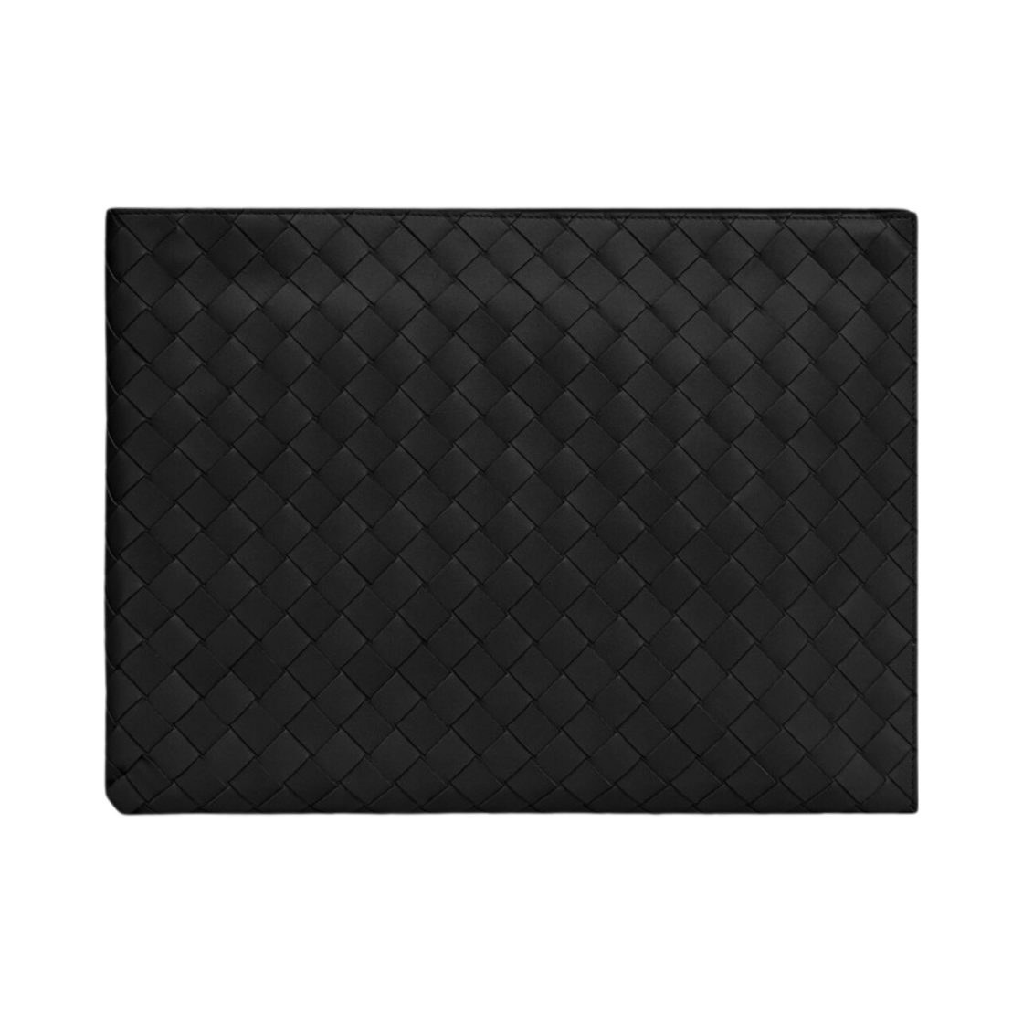 보테가 베네타 미디움 하프 집 파우치 블랙(Bottega Veneta Medium Half Zip Pouch Black) - 1