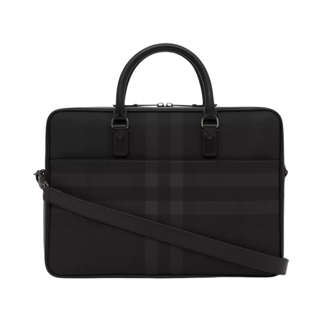 버버리 체크 레더 브리프케이스 차콜(Burberry Check Leather Briefcase Charcoal) - 3