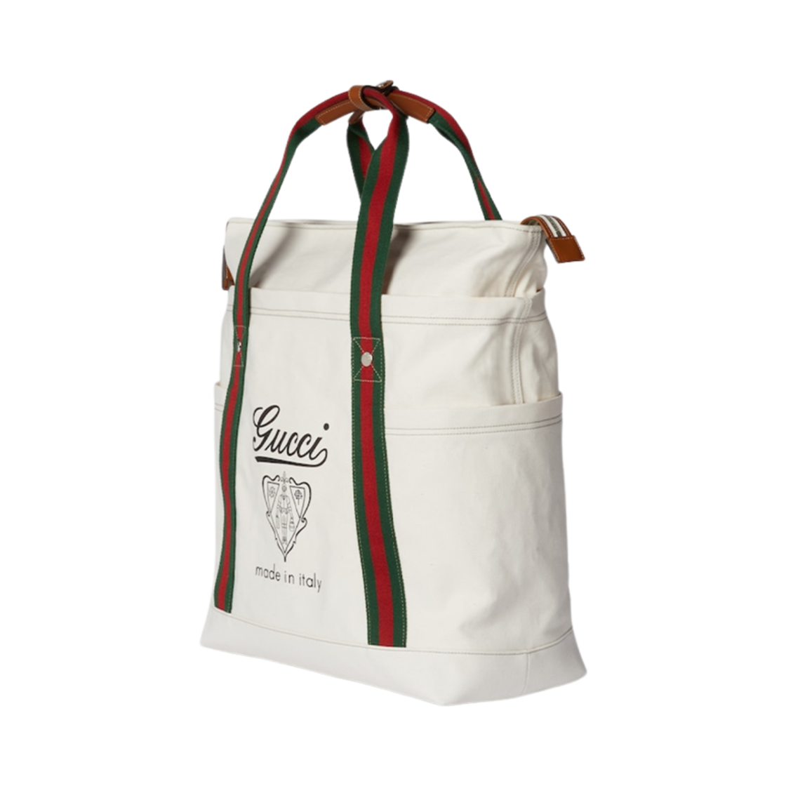 구찌 미디움 프린티드 캔버스 백 웹 오프 화이트(Gucci Medium Printed Canvas Bag with Web Off White) - 2