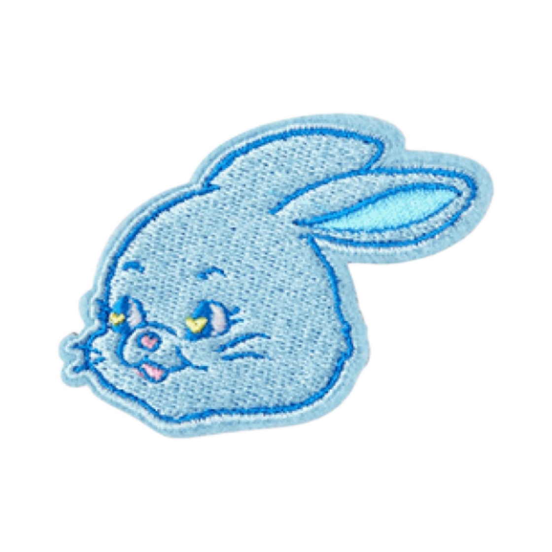 뉴진스 토끼 꼴레 자수 패치 리버시블 스티콘 블루(NewJeans Tokki Coller Embroidered Patch Reversible Sticon Blue) - 1