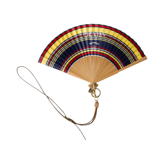 1TT234-2HGO-F0853 Prada Fan with Leather Strap Red Yellow