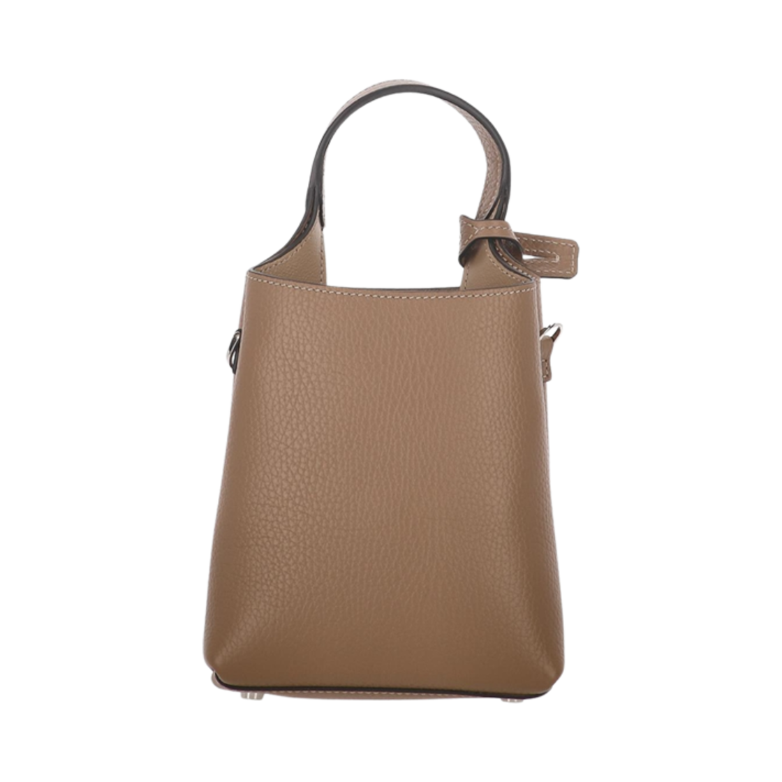 토즈 로고 해머드 레더 미니 토트백 브라운 내츄럴(Tod's Logo Hammered Leather Mini Tote Bag Brown Natural) - 2