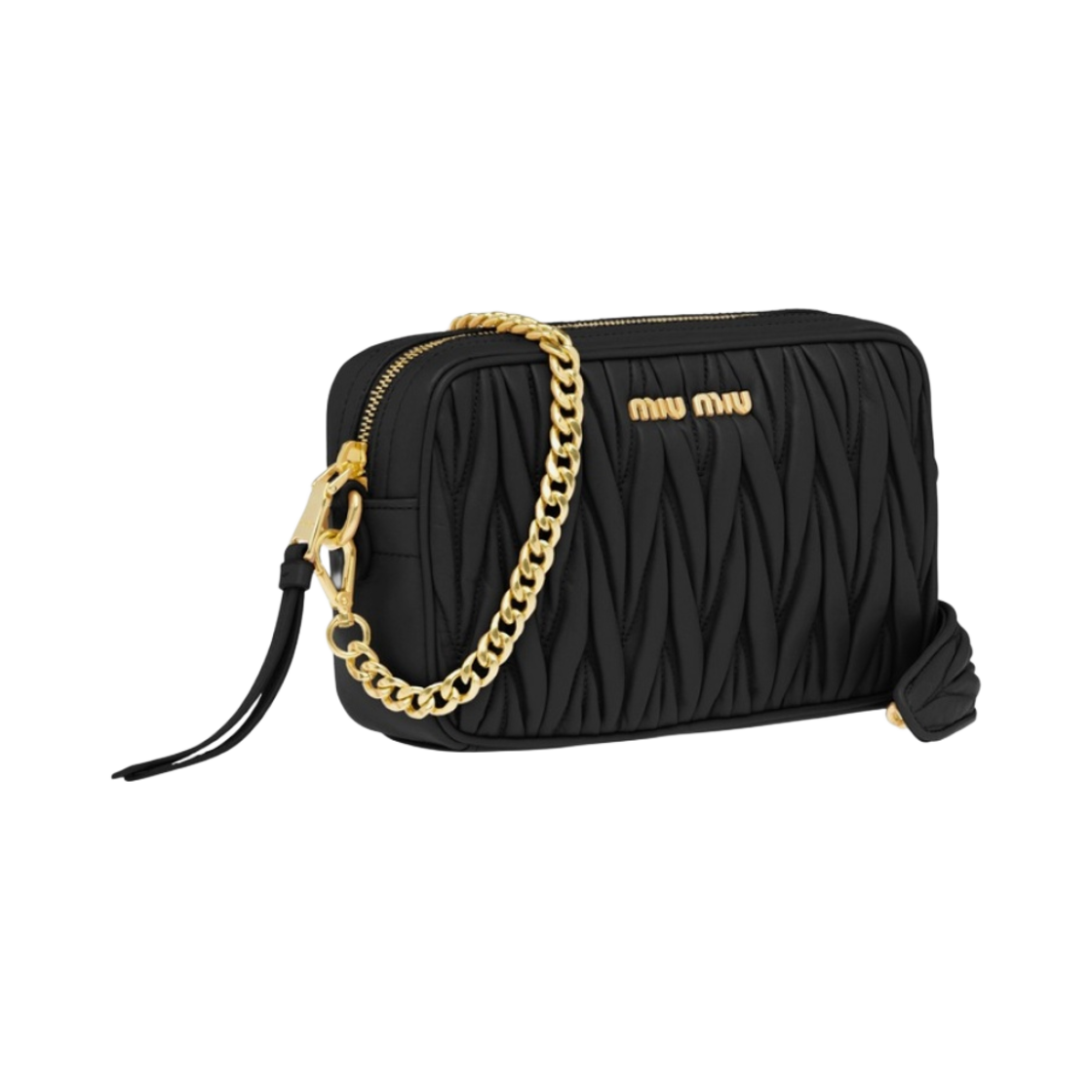 미우 미우 마테라쎄 나파 가죽 숄더백 블랙(Miu Miu Matelasse Nappa Leather Shoulder Bag Black) - 2