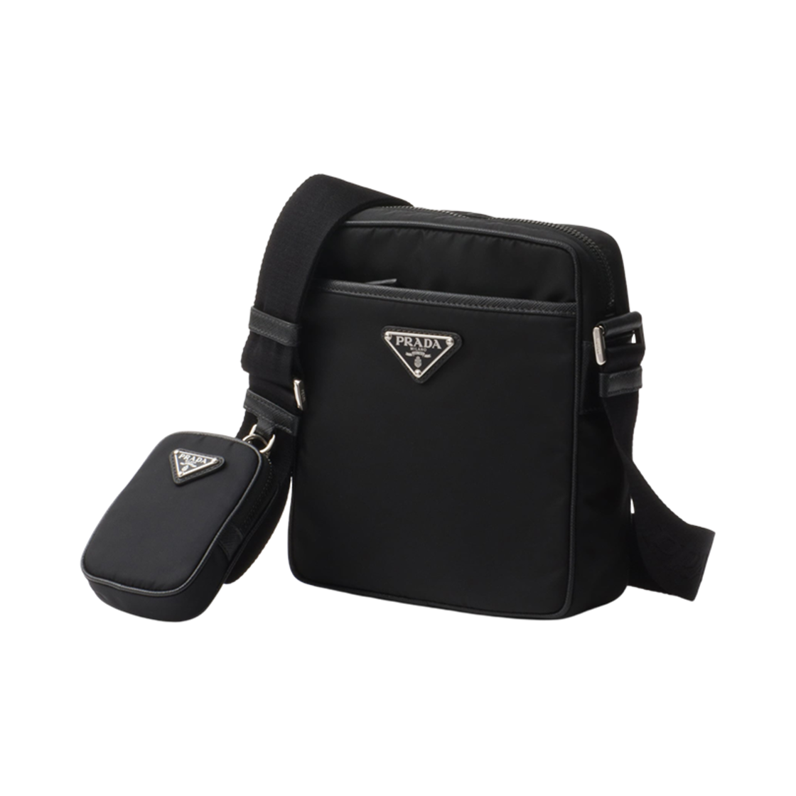 프라다 리나일론 앤 사피아노 숄더백 블랙(Prada Re-Nylon and Saffiano Shoulder Bag Black) - 3