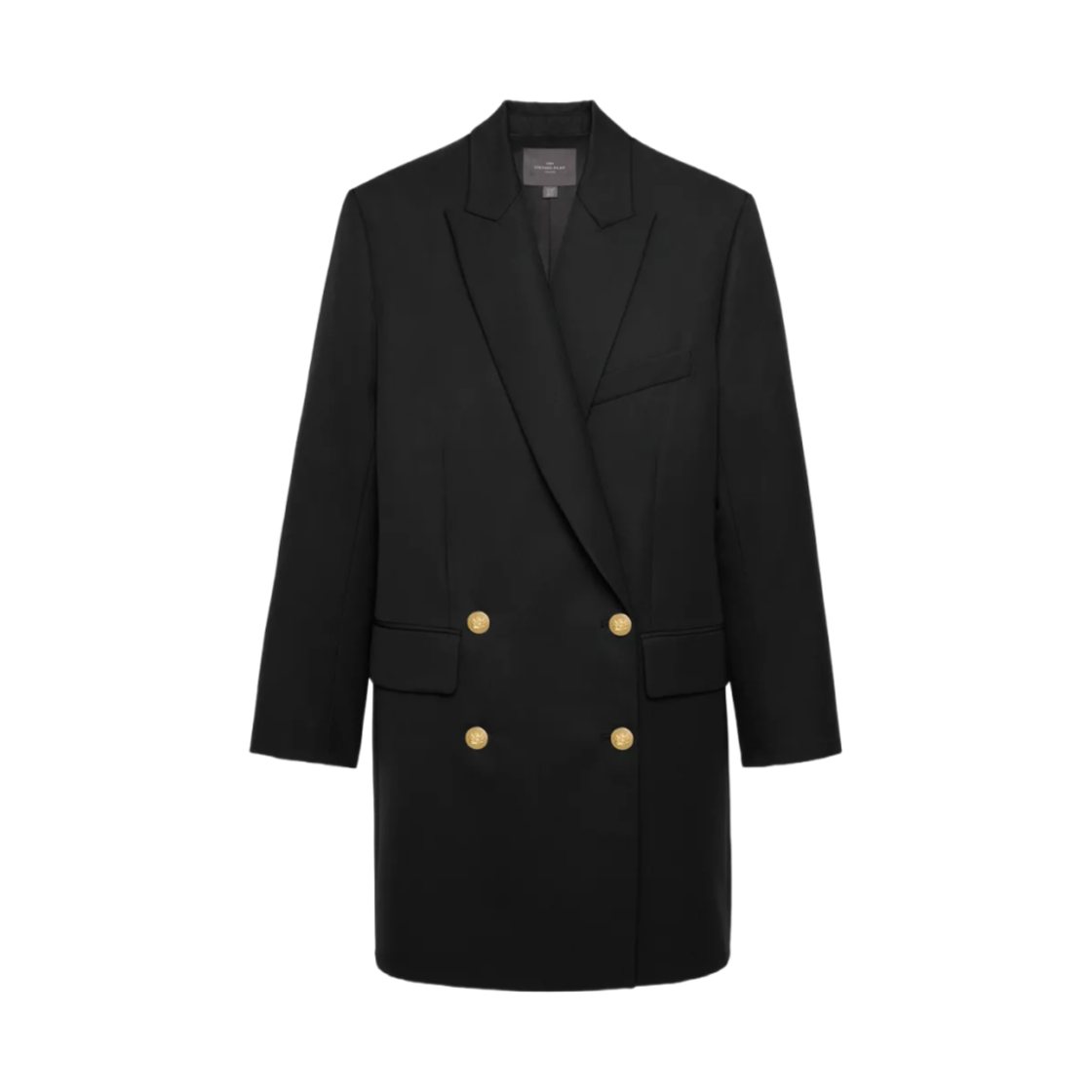 (W) 자라 x 스테파노 필라티 울 프록 코트 버튼 블랙((W) Zara x Stefano Pilati Wool Frock Coat Buttons Black) - 1