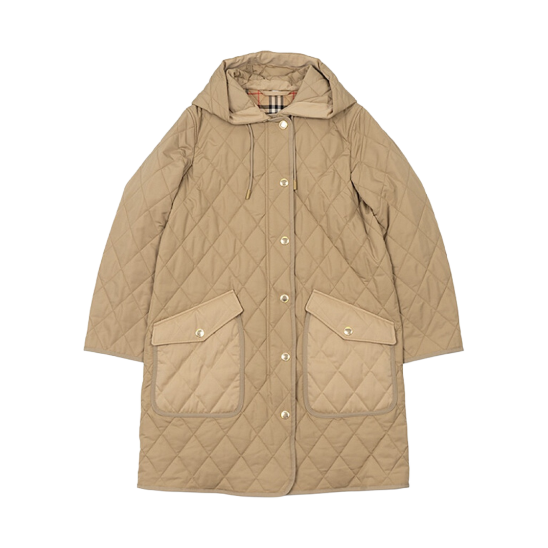 8072672 (W) Burberry Quilted Thermoregulated Coat Archive Beige