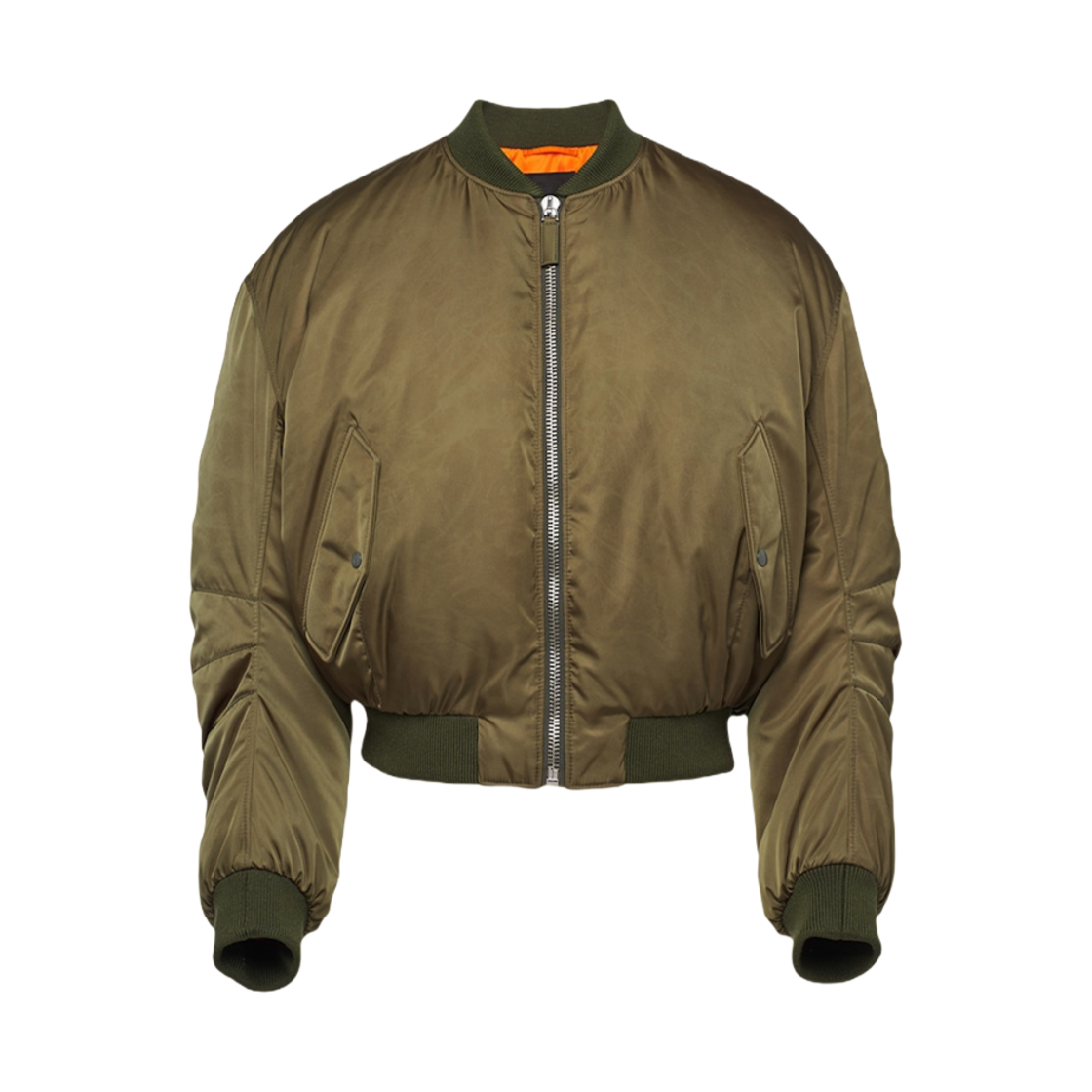 프라다 크롭 리나일론 다운 자켓 밀리터리 그린(Prada Cropped Re-Nylon Down Jacket Military Green)