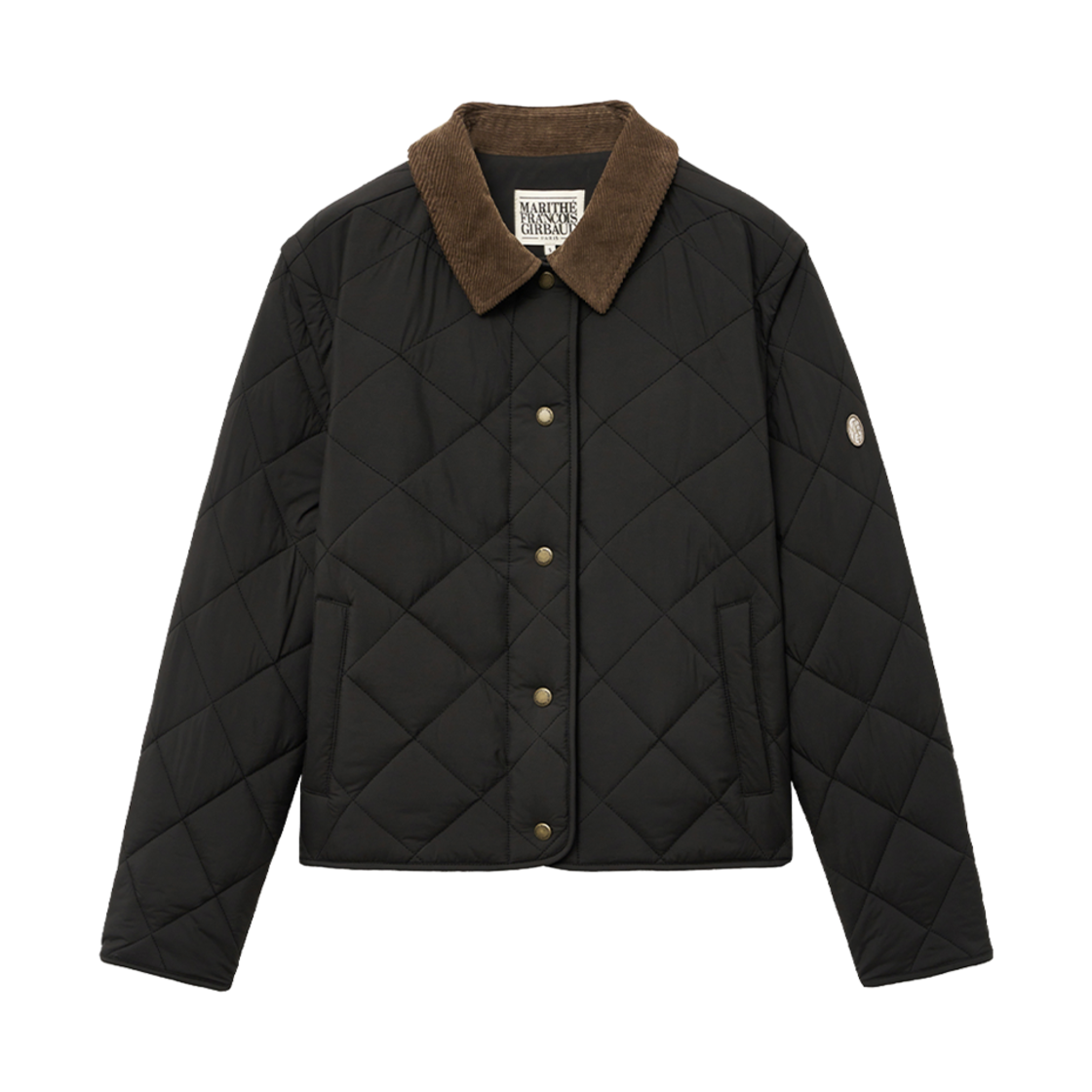 (W) 마리떼 프랑소와 저버 디테처블 퀼팅 자켓 블랙((W) Marithe Francois Girbaud Detachable Quilting Jacket Black)