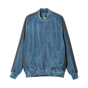 Needles R.C. Track Jacket C/PE Velour Smoke Blue