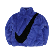 (W) Nike NSW Faux Fur Jacket Blue - Asia