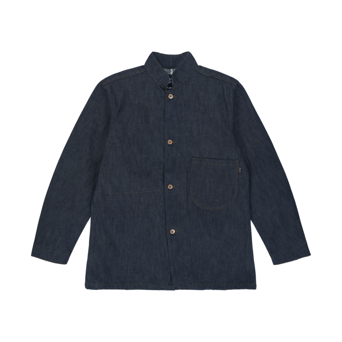 5SP10JK04 Ryul+Wai: Denim Stand Callar Tailored Jacket Indigo C5
