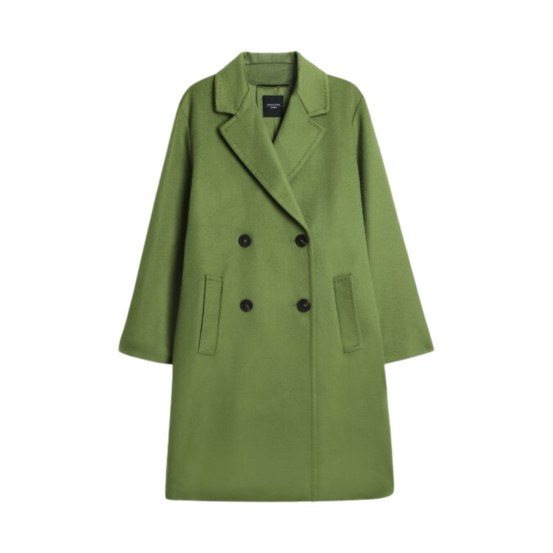 W) 위켄드 막스마라 줌 더블 브레스티드 울 코트 그린 | Max Mara | KREAM