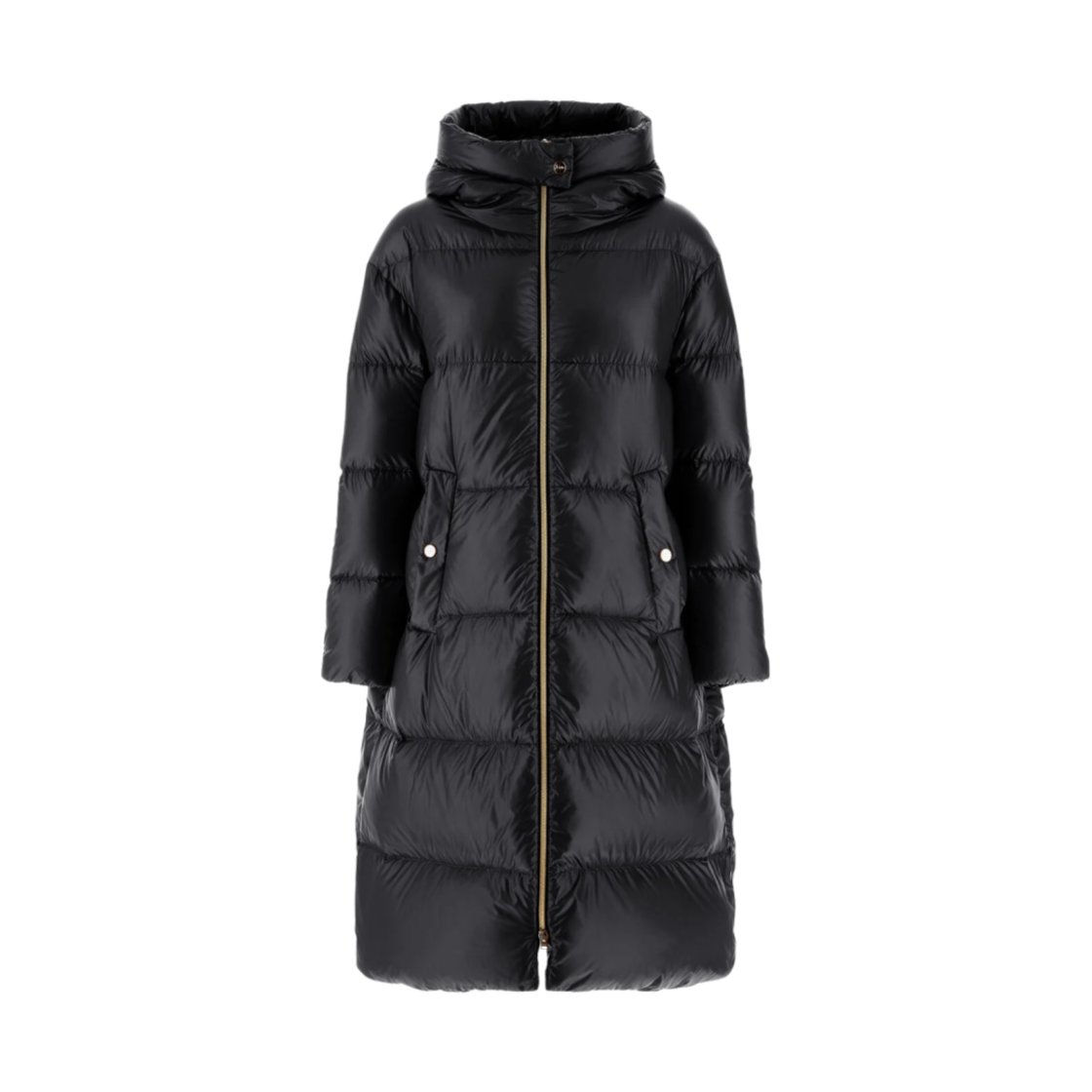 (W) 에르노 나일론 울트라라이트 파카 블랙((W) Herno Nylon Ultralight Parka Black) - 1