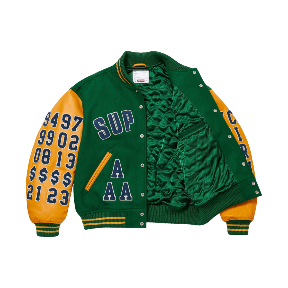 슈프림 프레이즈 바시티 자켓 그린 - 25SS(Supreme Praises Varsity Jacket Green - 25SS) - 2