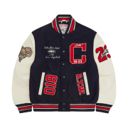 Corteiz Goat Varsity Jacket Navy
