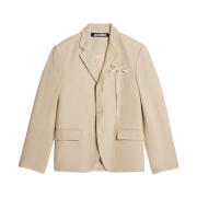 Jacquemus La Veste Feijoa Three-Button Blazer Beige