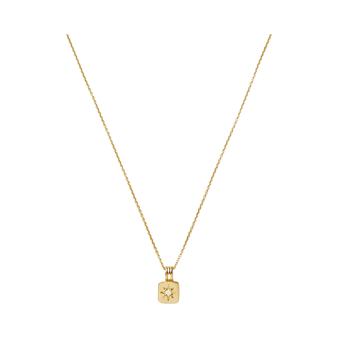 KW4CJENMM05GD Missoma Engravable Star Ridge Pendant Necklace Gold - 24FW