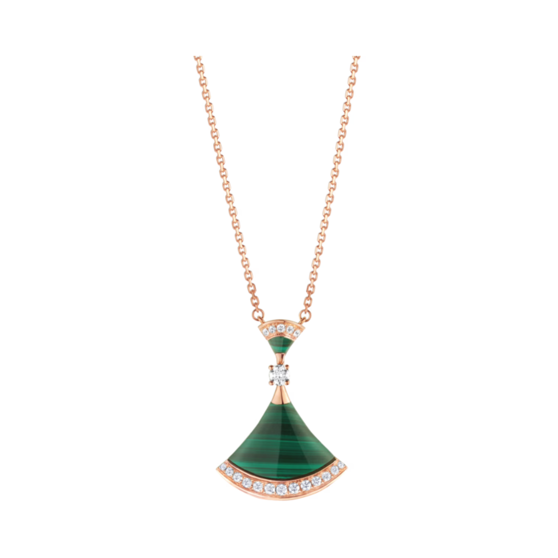 불가리 디바스 드림 네클리스 로즈 골드 그린 다이아몬드(Bulgari Divas Dream Necklace Rose Gold Green Diamond)