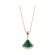 Bulgari Divas Dream Necklace Rose Gold Green Diamond
