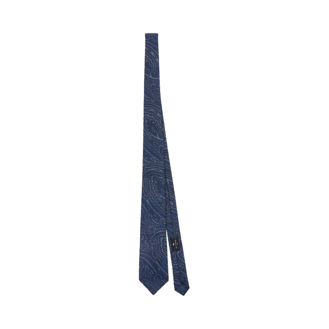 에트로 페이즐리 로고 실크 타이 블루(Etro Paisley Logo Silk Tie Blue)