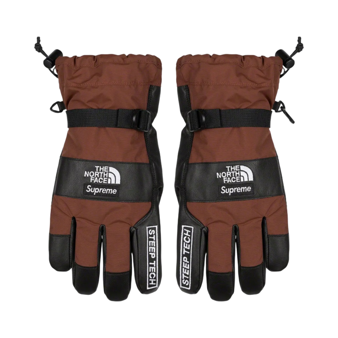 슈프림 x 노스페이스 스팁 테크 글러브 브라운 - 22FW