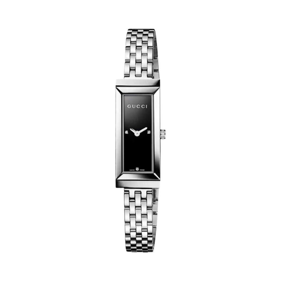 YA127504 (W) Gucci G-Frame Quartz Stainless Steel Black Diamond