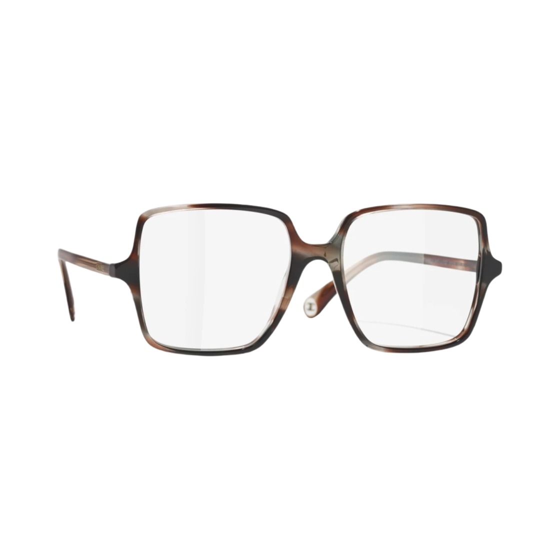 샤넬 스퀘어 프레임 아세테이트 & 브라운 톨토이즈 그레이(Chanel Square Eyeglasses Acetate & Brown Tortoise Grey) - 2