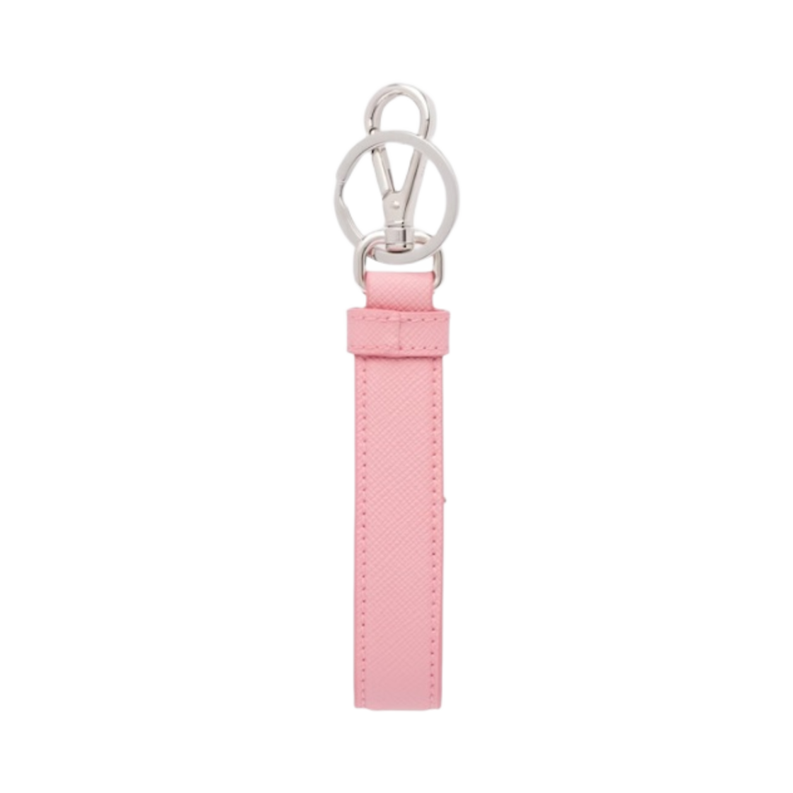 프라다 사피아노 레더 키체인 페탈 핑크(Prada Saffiano Leather Keychain Petal Pink) - 2