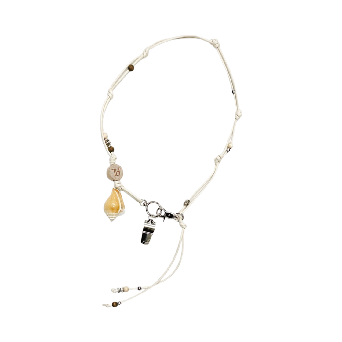2024SS1STACC04 Rubati Conch Whistle Strap Key Chain Cream