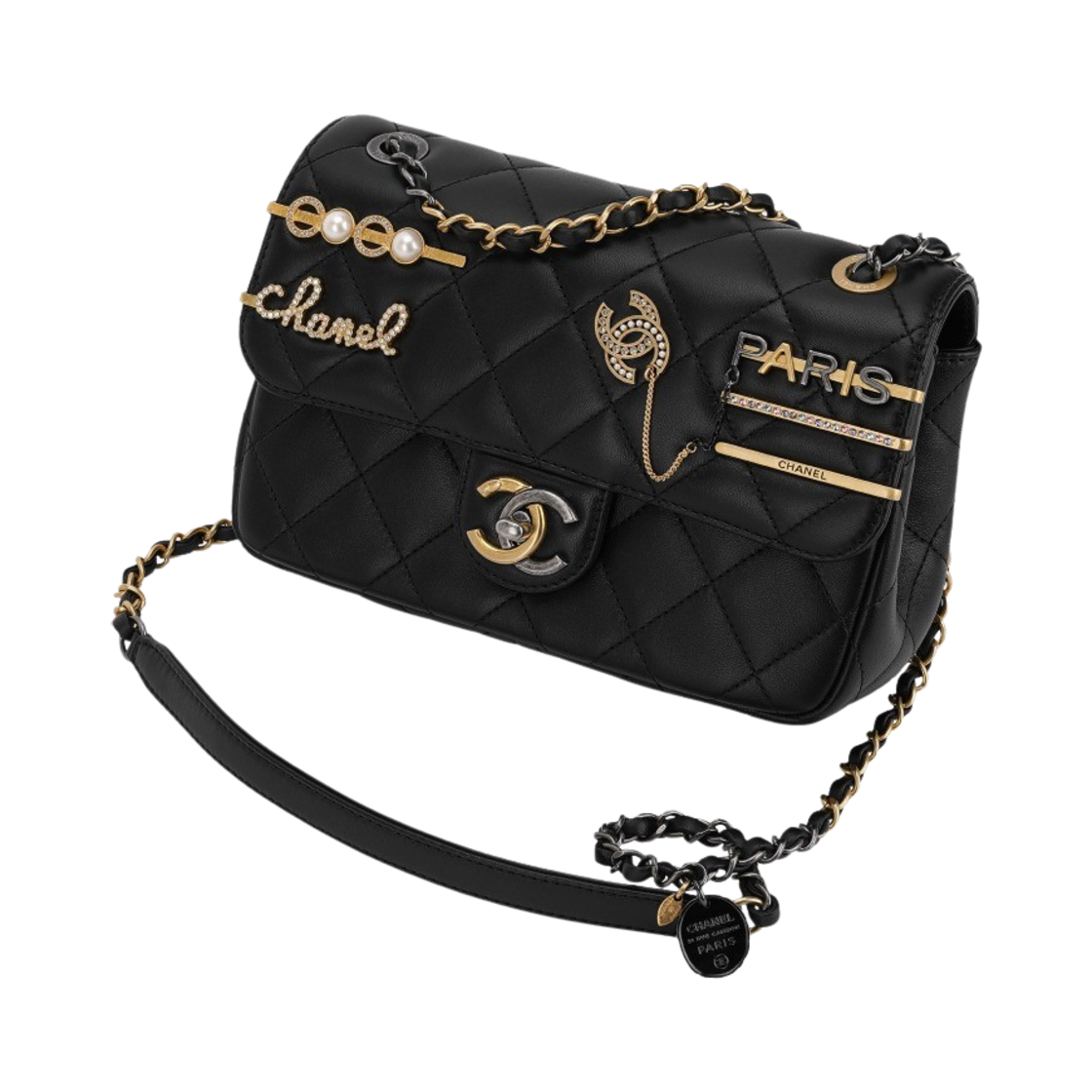 샤넬 스몰 플랩백 램스킨 & 골드 메탈 블랙(Chanel Small Flap Bag Lambskin & Gold Black) - 3