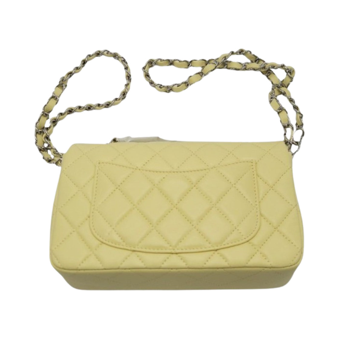 샤넬 미니 플랩백 램스킨 & 실버 메탈 옐로우(Chanel Mini Flap Bag Lambskin & Silver Yellow) - 2
