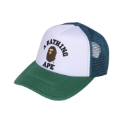 BAPE College Mesh Cap Blue