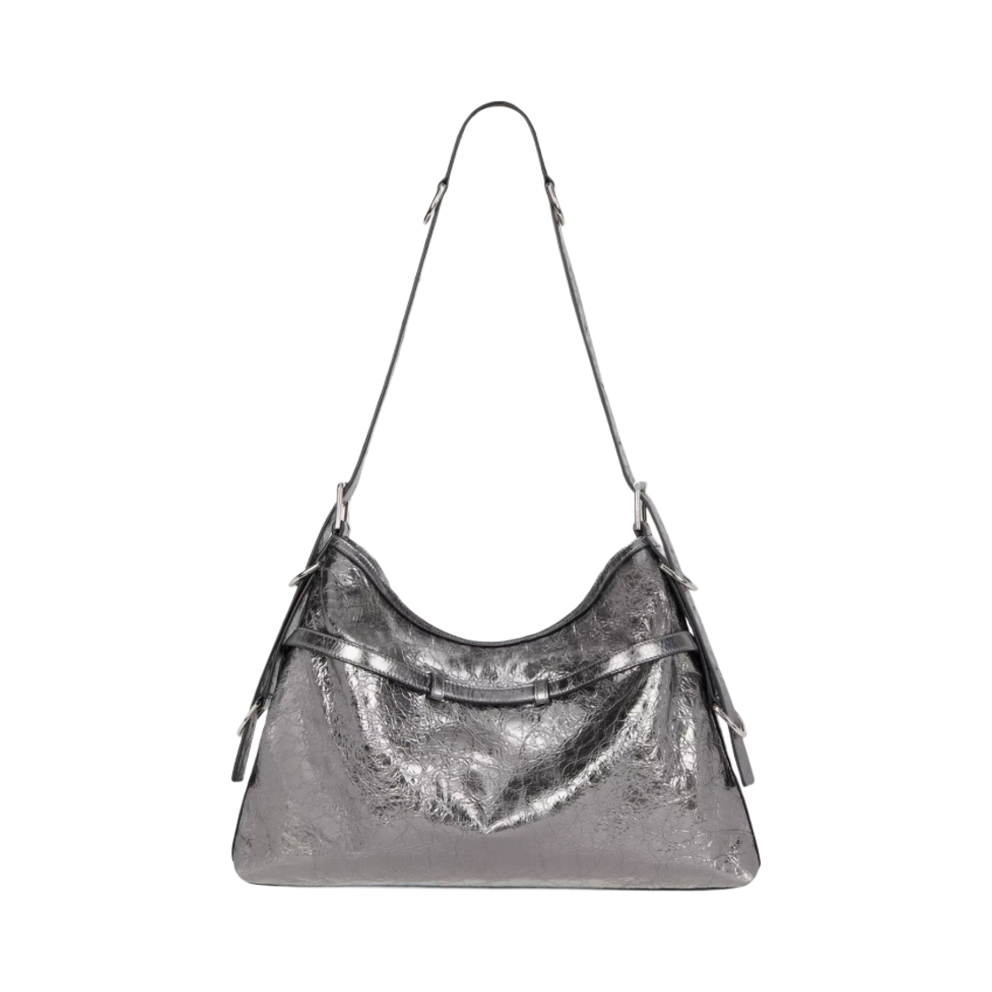 지방시 라미네이티드 가죽 미디움 부아유 백 실버 그레이(Givenchy Medium Voyou Bag in Laminated Leather Silver Grey) - 3