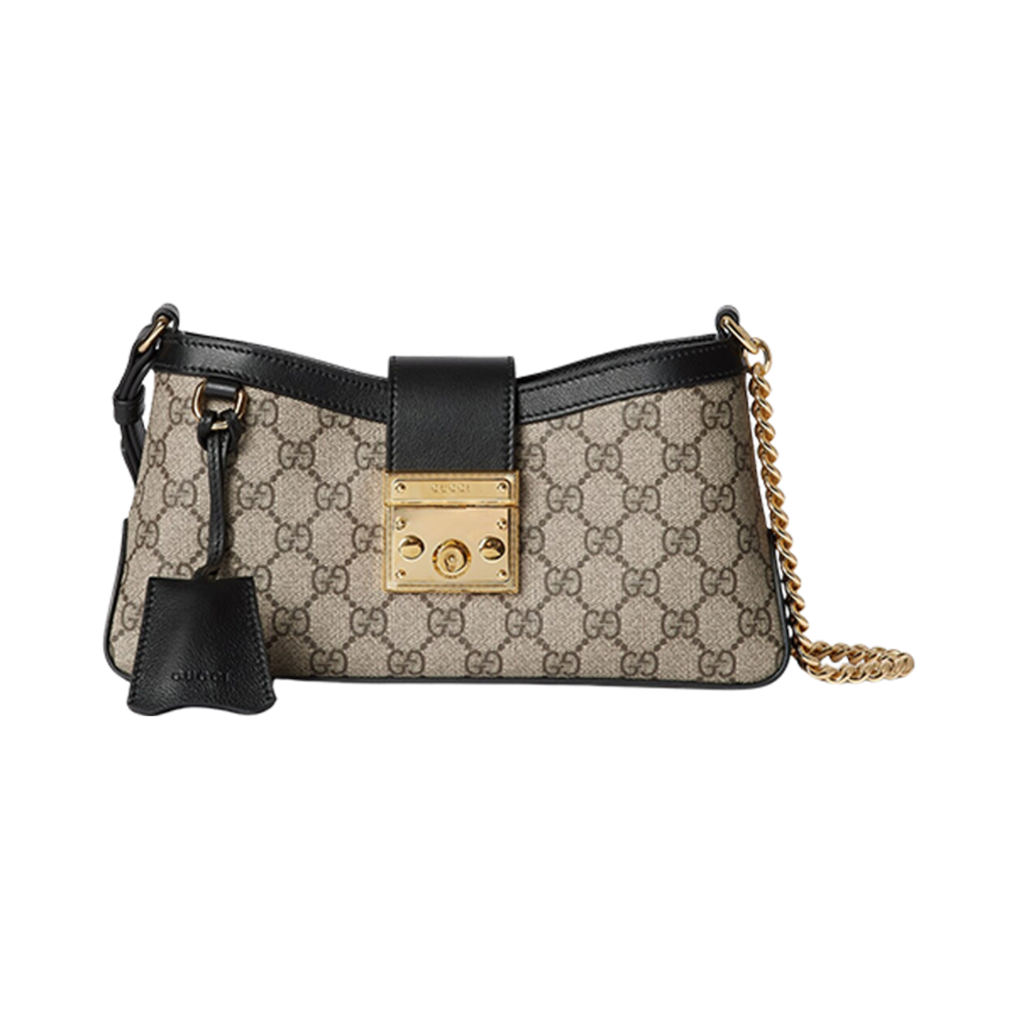 811705-KHNKG-9769 Gucci Padlock Small Shoulder Bag Black Leather