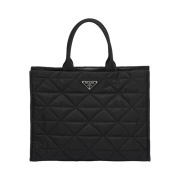 Prada Re-Nylon Shopping Bag Topstitching Black