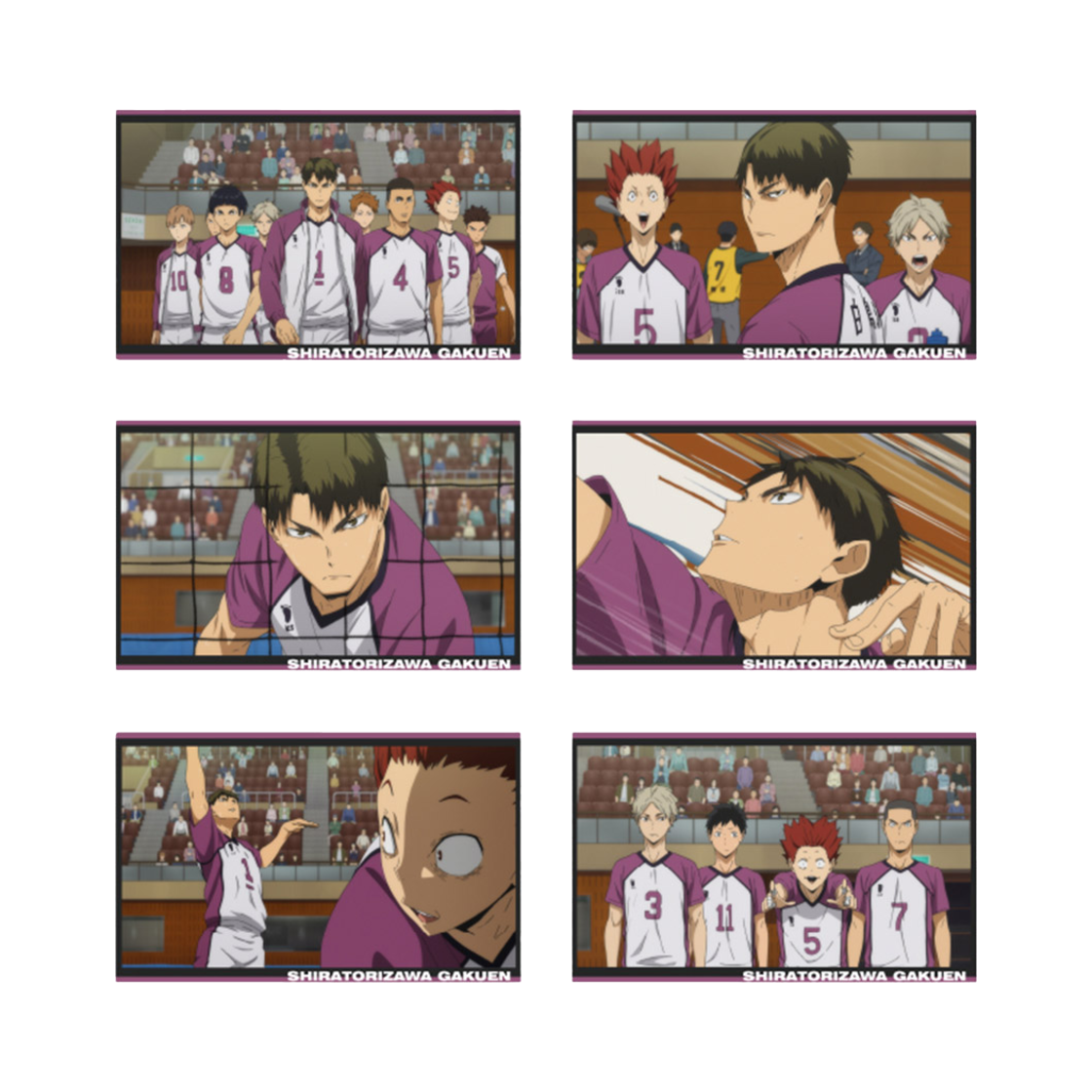 6977299620582 HAIKYU Game Still Cut Postcard 6 Types Collection Shiratorizawa Ver.