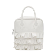 Comme des Garcons Girl Ruffled Duffle Bag White