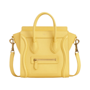Celine Nano Luggage Bag in Drummed Calfskin Acacia