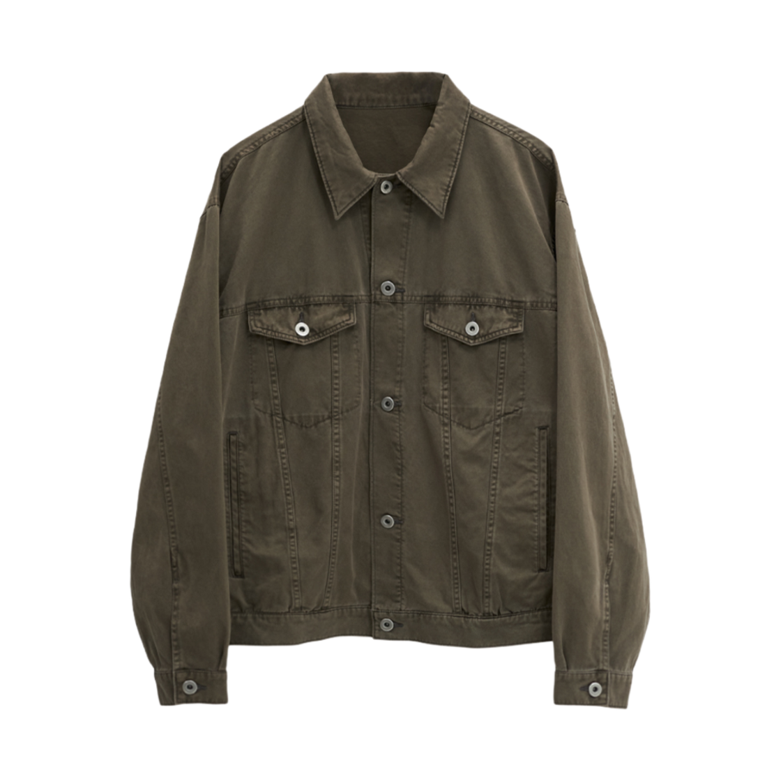 HM4RJK2401C8 Polyteru Human Index Index Trucker Jacket Beige