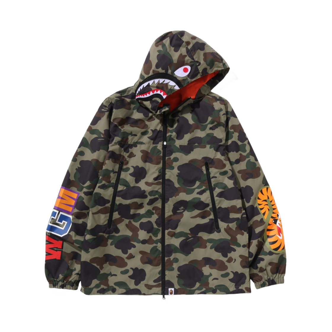 베이프 퍼스트 카모 샤크 후드 자켓 그린(BAPE 1st Camo Shark Hoodie Jacket Green)