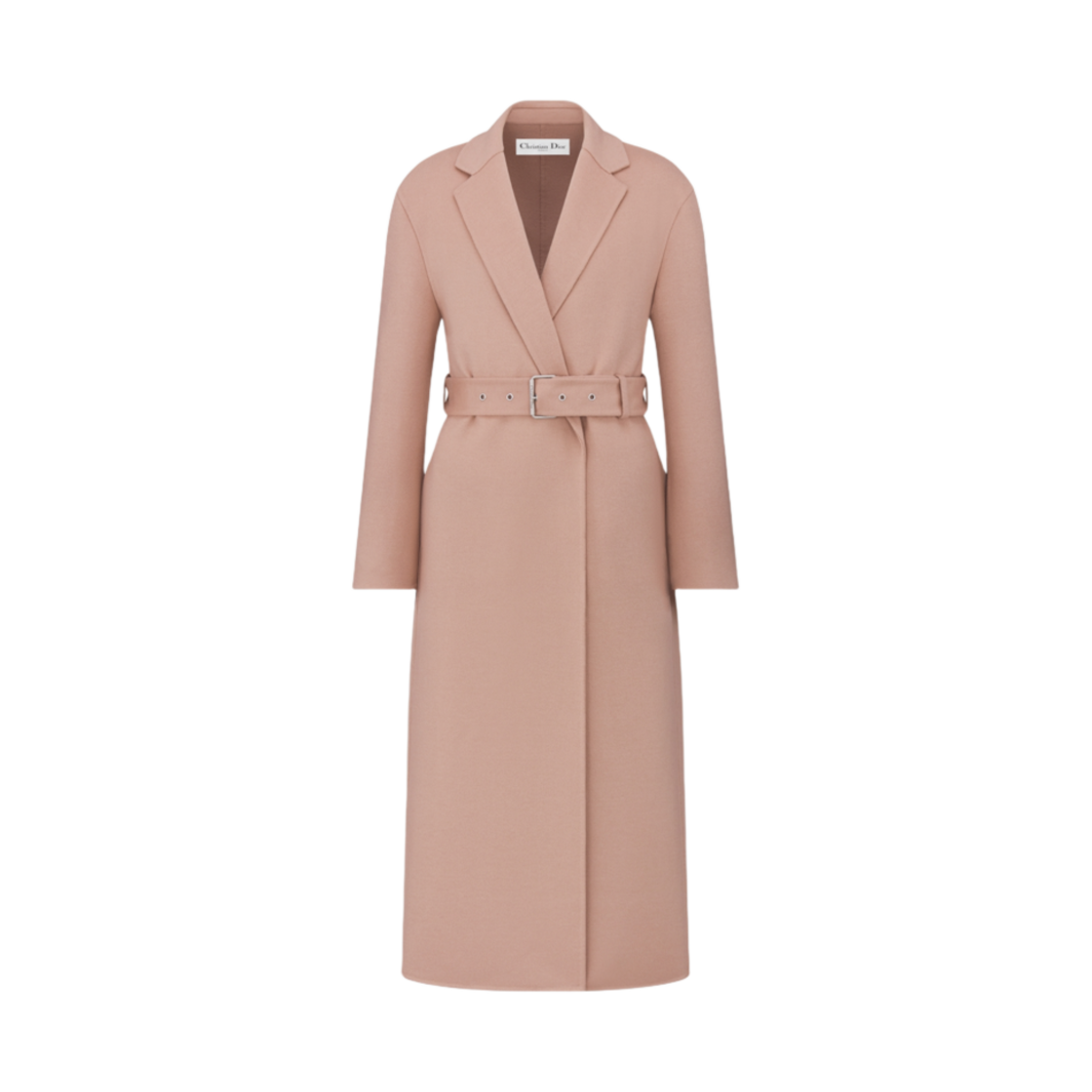 (W) 디올 더블사이디드 울 앤 앙고라 블렌드 펠트 코트 벨트 핑크((W) Dior Double Sided Wool and Angora Blend Felt Coat with Belt Pink) - 1